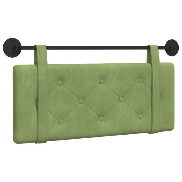 Cabecero colgante Verde claro Terciopelo Verde claro 100 cm sin LED