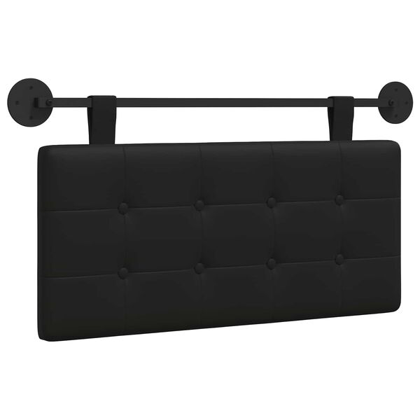 Cabecero colgante Cuero sintético Negro 80 cm sin LED