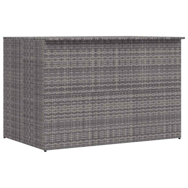 Caja de almacenaje jardín ratán sintético gris 150x100x100 cm Gris