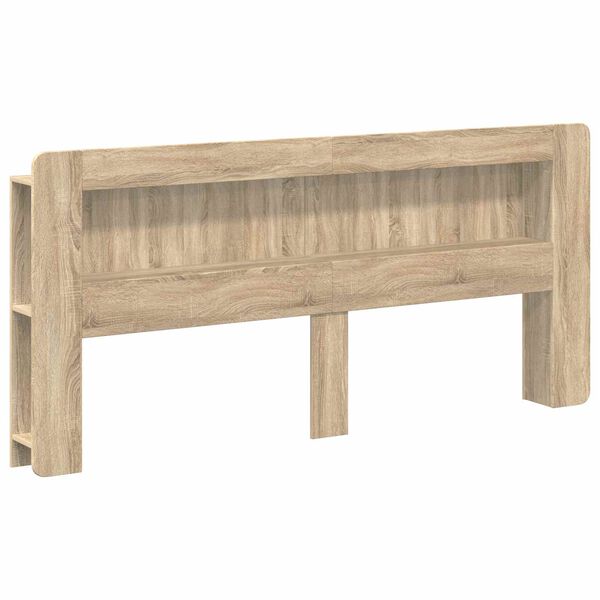 Cabecero con armario Roble Sonoma Madera de ingeniería Roble Sonoma 200 cm