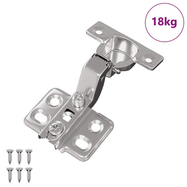 Bisagra 254 pcs Níquel 85 x 525 x 95 mm Hierro Bisagra grande curvada 18 kg (aprox. 254 pcs)
