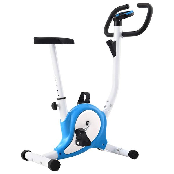 Bicicleta estática con resistencia de cinta azul Azul