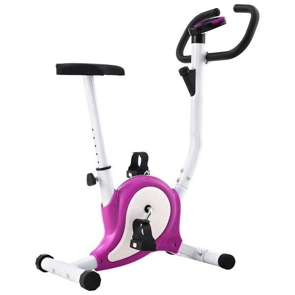 Bicicleta estática con resistencia de cinta morada Morado