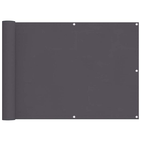 Biombo para balcón de tela oxford antracita 75×300 cm Antracita 75 x 300 cm