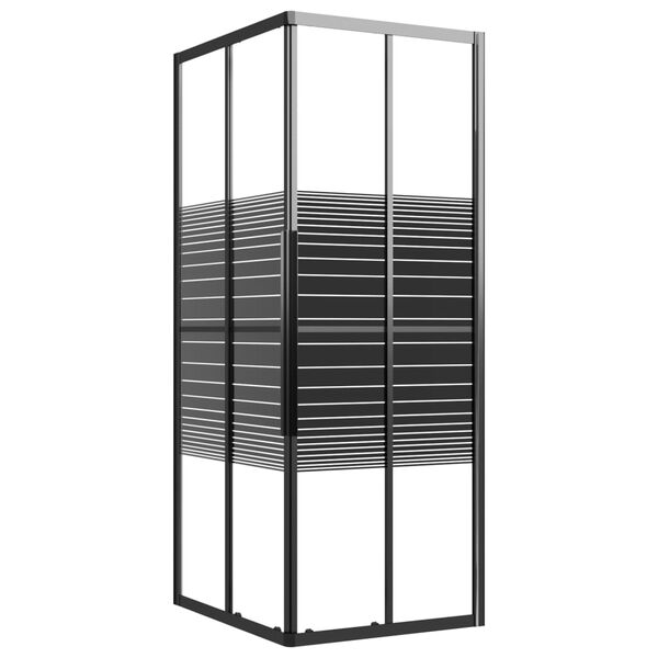 Cabina de ducha a rayas ESG negra 90x70x180 cm 90 x 70 x 180 cm A rayas