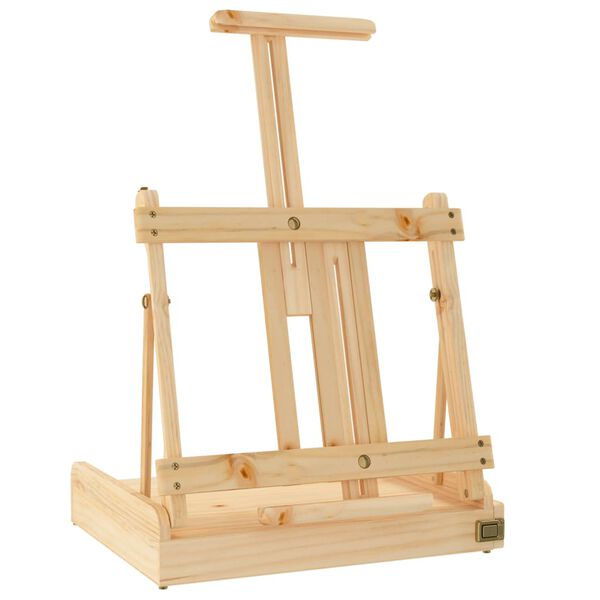 Caballete de sobremesa con cajón madera de pino 415x37x12 cm