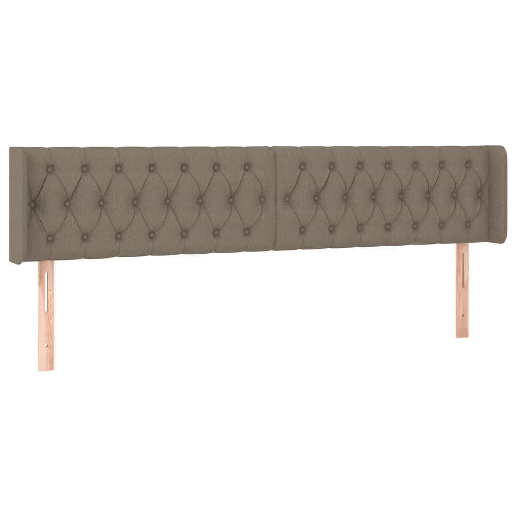 Cabecero de tela gris taupe 183x16x78/88 cm 3119122