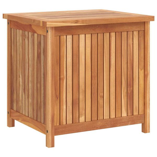 Caja de almacenaje de jardín madera maciza de teca 60x50x58 cm 60 x 50 x 58 cm