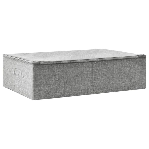 Caja de almacenaje tela gris 70x40x18 cm Gris