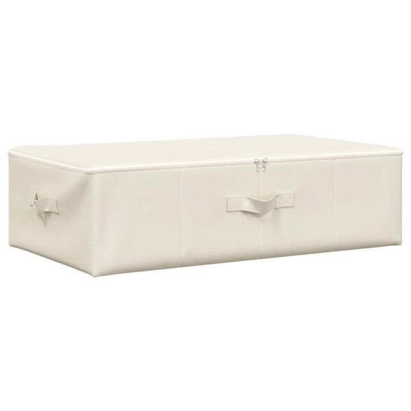 Caja de almacenaje tela color crema 70x40x18 cm Crema
