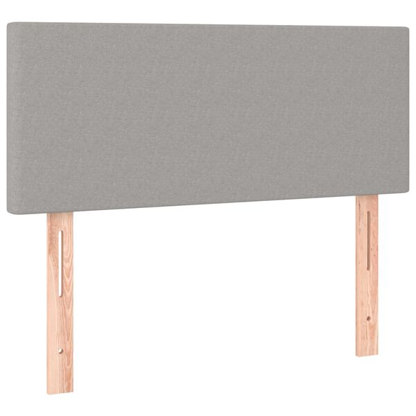Cabecero de tela gris claro 80x5x78/88 cm Gris claro 80 cm