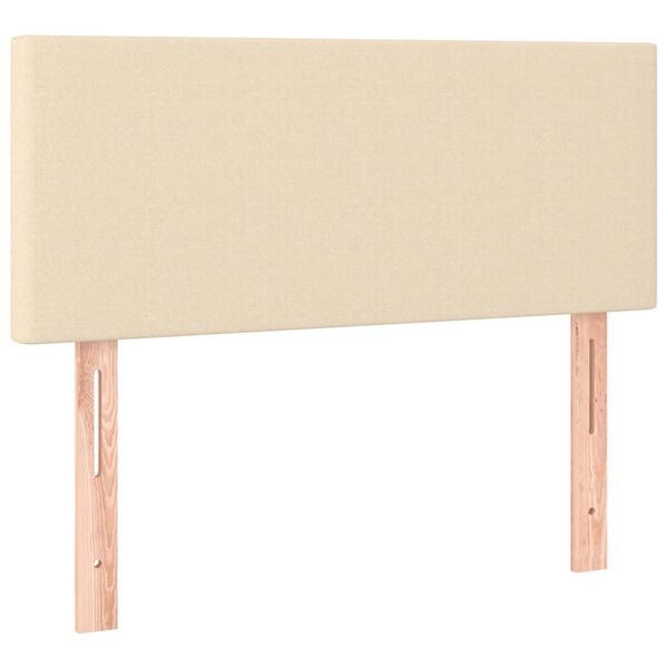 Cabecero de tela color crema 80x5x78/88 cm Crema 80 cm