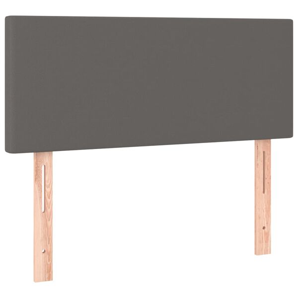 Cabecero de cuero sintético gris 80x5x78/88 cm Gris 80 cm