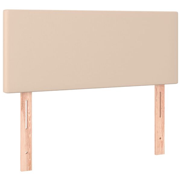 Cabecero de cuero sintético color capuchino 80x5x78/88 cm Capuchino 80 cm
