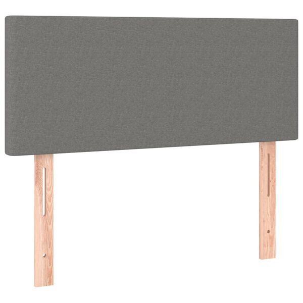 Cabecero de tela gris oscuro 90x5x78/88 cm Gris oscuro 90 cm