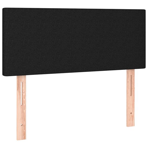 Cabecero de tela negro 90x5x78/88 cm Negro 90 cm