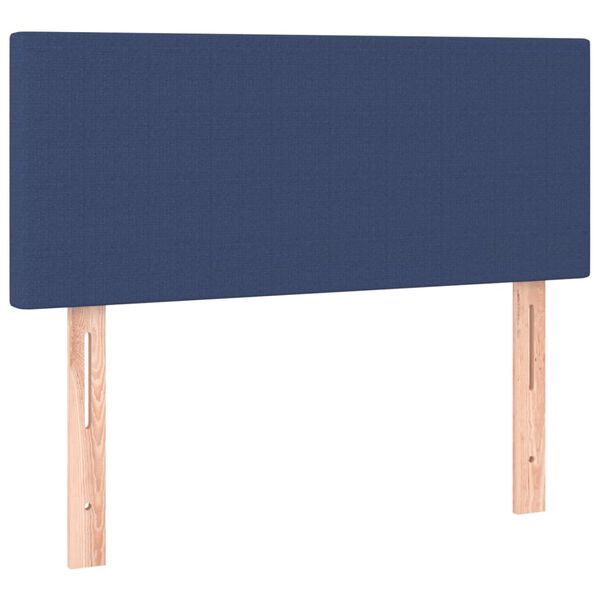 Cabecero de tela azul 90x5x78/88 cm Azul 90 cm
