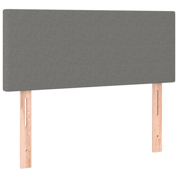 Cabecero de tela gris oscuro 100x5x78/88 cm Gris oscuro 100 cm