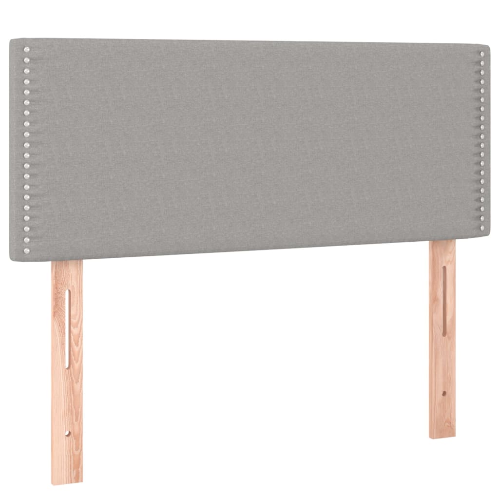 Cabecero de tela gris claro 100x5x78/88 cm 345904