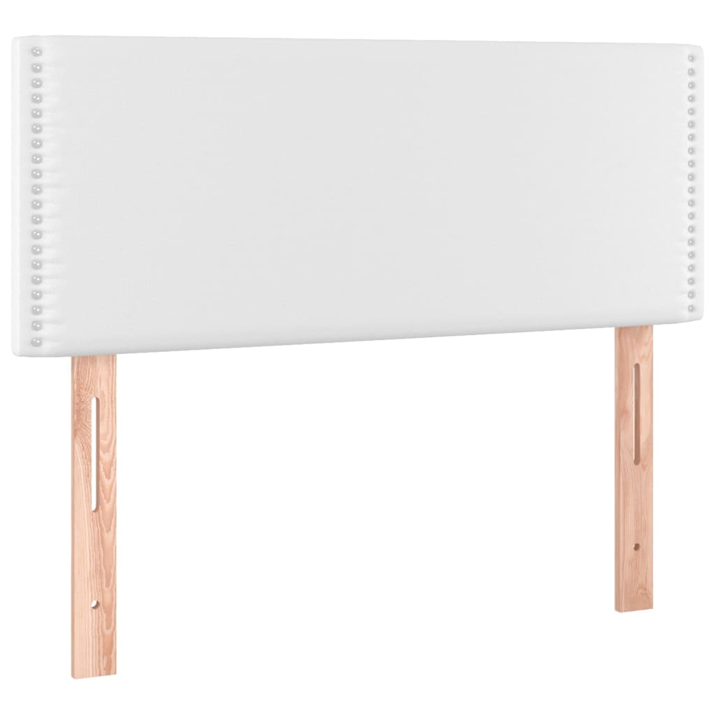 Cabecero de cuero sintético blanco 100x5x78/88 cm 345913