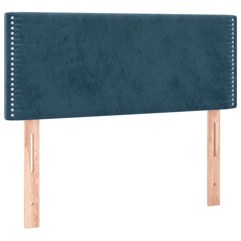 Cabecero de terciopelo azul 100x5x78/88 cm 345922