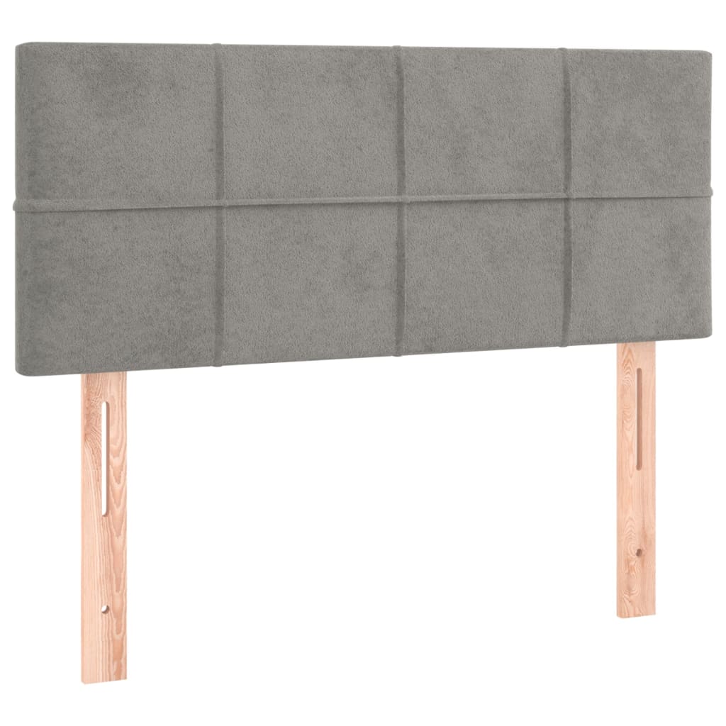 Cabecero de terciopelo gris claro 80x5x78/88 cm 346012