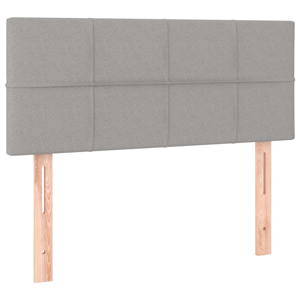 Cabecero de tela gris claro 100x5x78/88 cm 346032