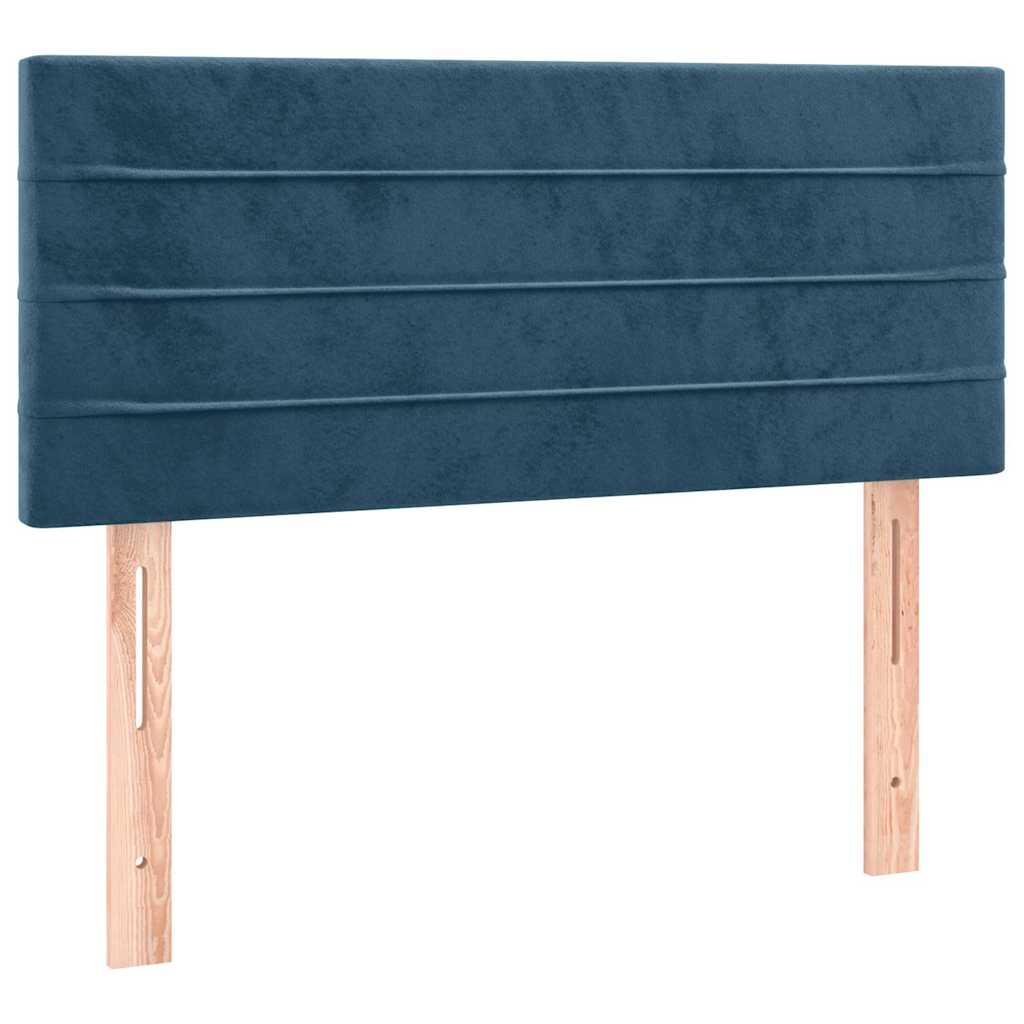 Cabecero de terciopelo azul 100x5x78/88 cm 346142