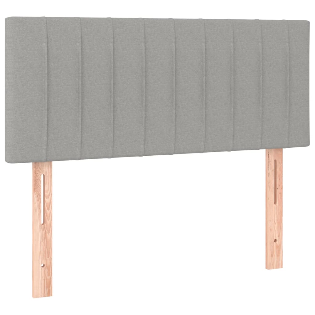 Cabecero de tela gris claro 90x5x78/88 cm 346214