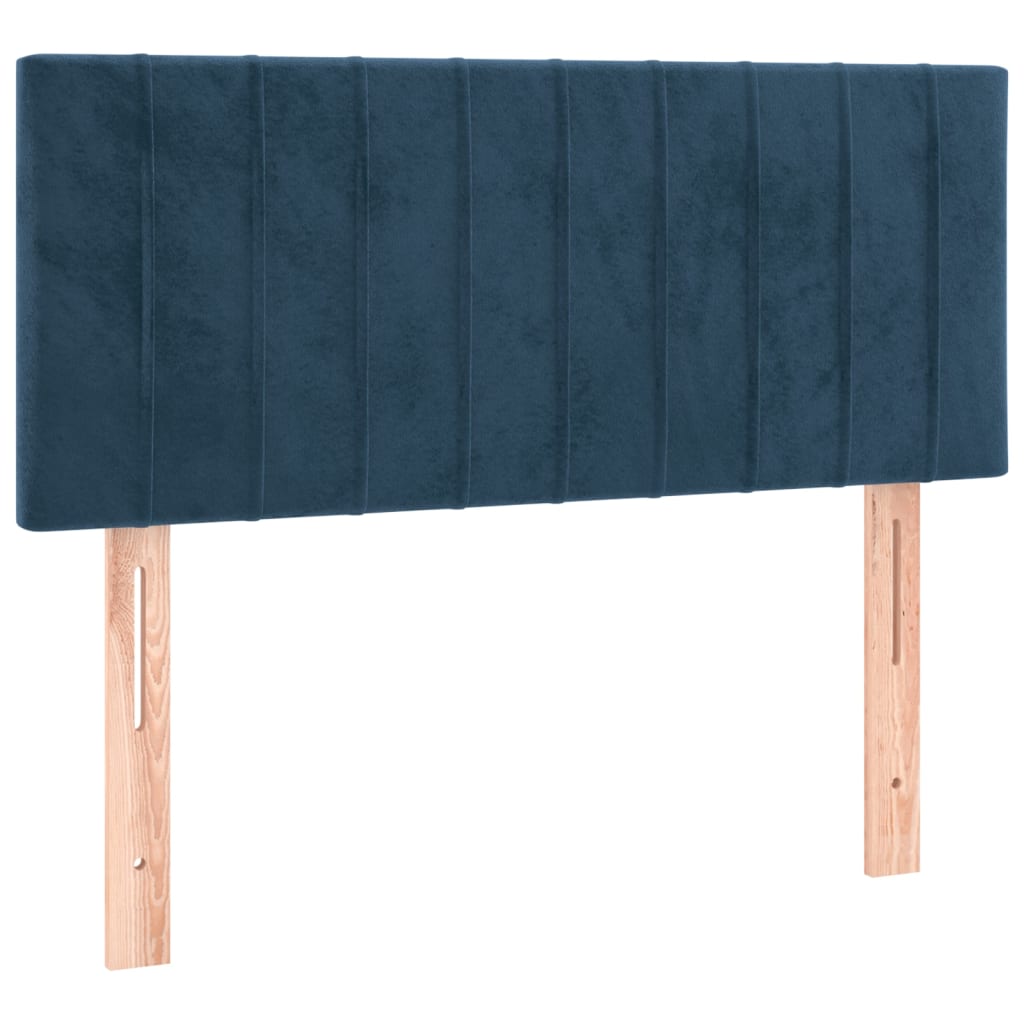 Cabecero de terciopelo azul 100x5x78/88 cm 346240