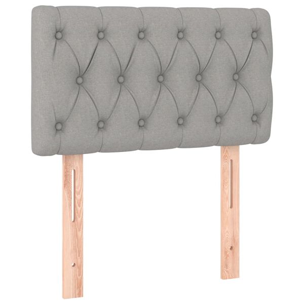 Cabecero de tela gris claro 80x7x78/88 cm Gris claro 80 cm