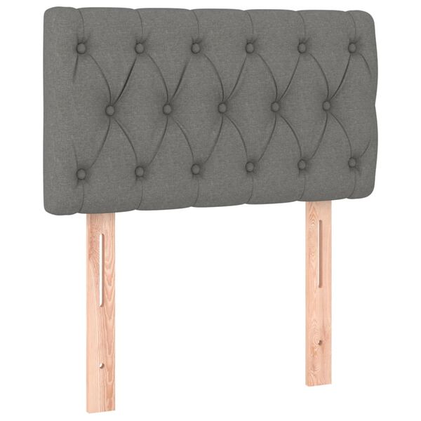 Cabecero de tela gris oscuro 80x7x78/88 cm Gris oscuro 80 cm