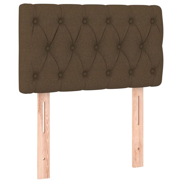 Cabecero de tela marrón oscuro 80x7x78/88 cm Marrón oscuro 80 cm