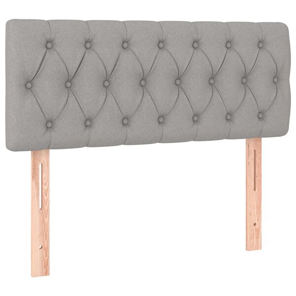 Cabecero de tela gris claro 100x7x78/88 cm Gris claro 100 cm