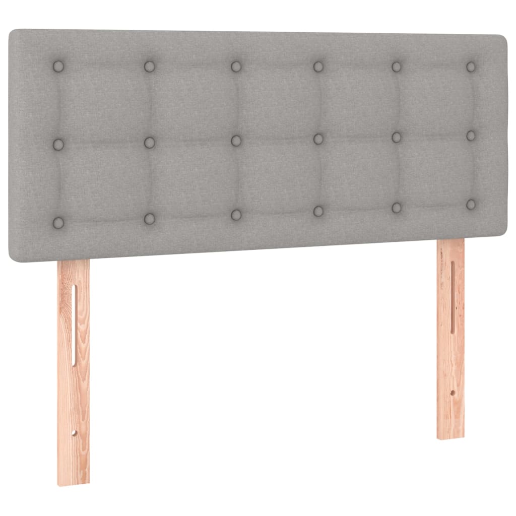 Cabecero de tela gris claro 90x5x78/88 cm 346416