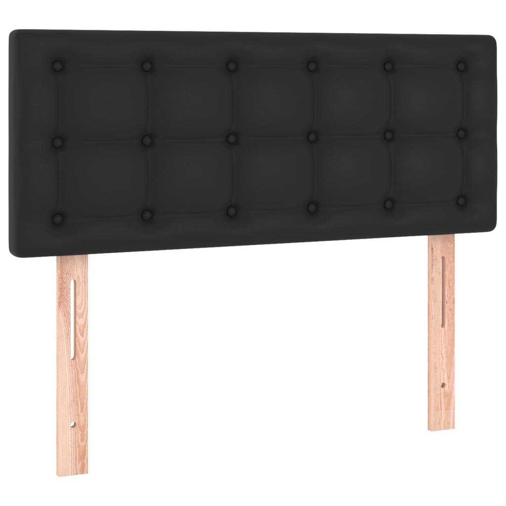 Cabecero de cuero sintético negro 90x5x78/88 cm 346424