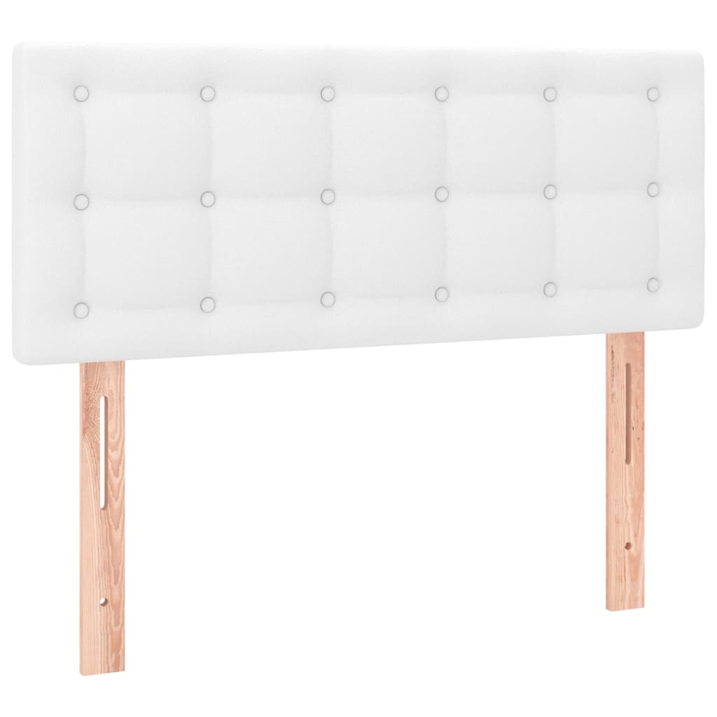 Cabecero de cuero sintético blanco 100x5x78/88 cm 346445