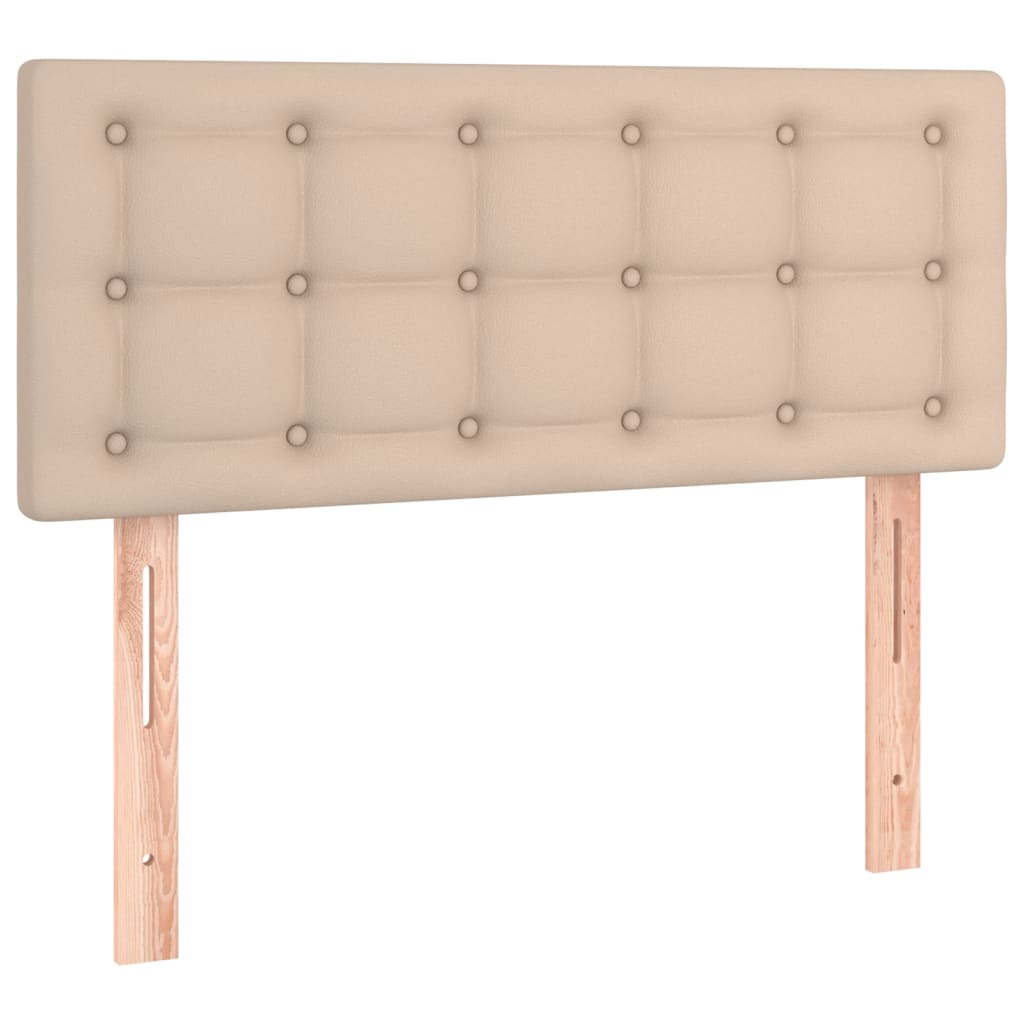 Cabecero de cuero sintético color capuchino 100x5x78/88 cm 346449