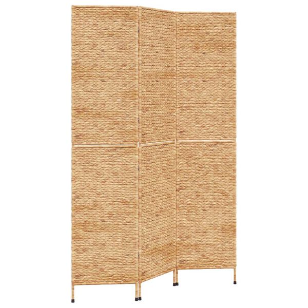 Biombo de 3 paneles jacinto de agua 122×180 cm Marrón claro 122 x 180 cm