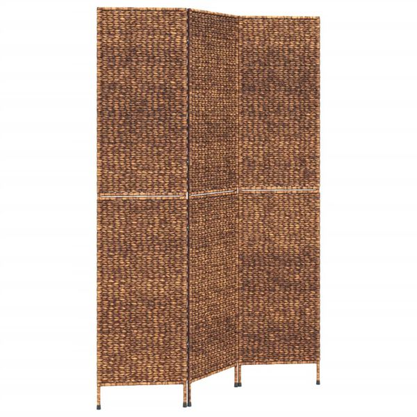 Biombo de 3 paneles jacinto de agua marrón 122×180 cm Marrón 122 x 180 cm