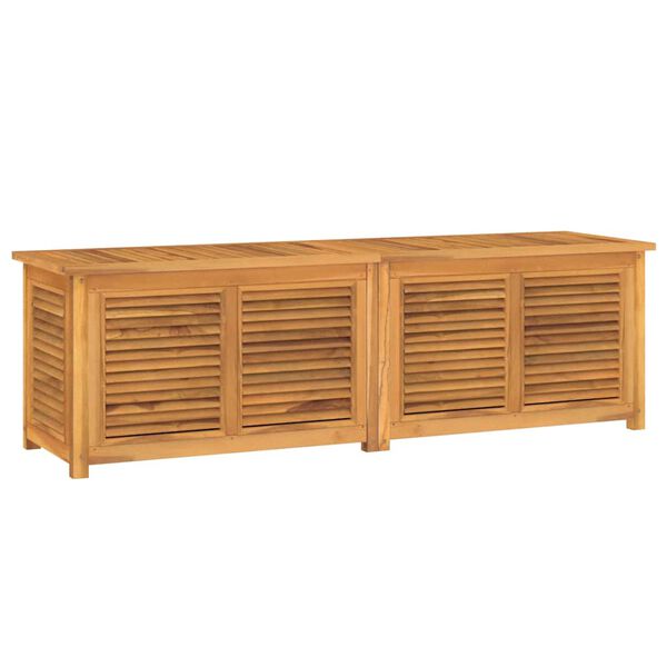 Caja de almacenaje de jardín con bolsa teca maciza 175x50x55 cm 175 x 50 x 55 cm