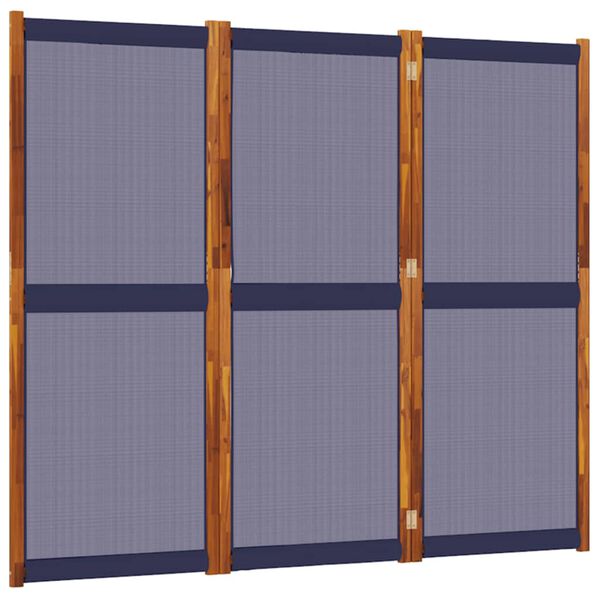 Biombo divisor de 3 paneles azul oscuro 210×180 cm Azul oscuro 210 x 180 cm
