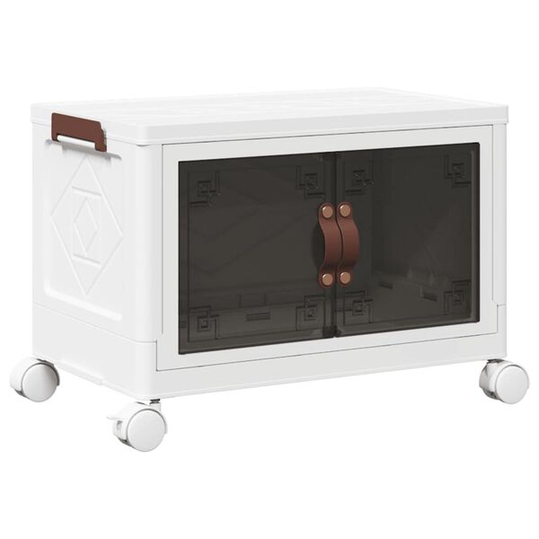 Caja de almacenaje apilable con ruedas 28 l 485x295x33 cm 48.5 x 29.5 x 33 cm