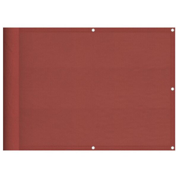 Biombo para balcón color terracota 75 x 800 cm 100 % poliéster Oxford Terracota 75 x 800 cm