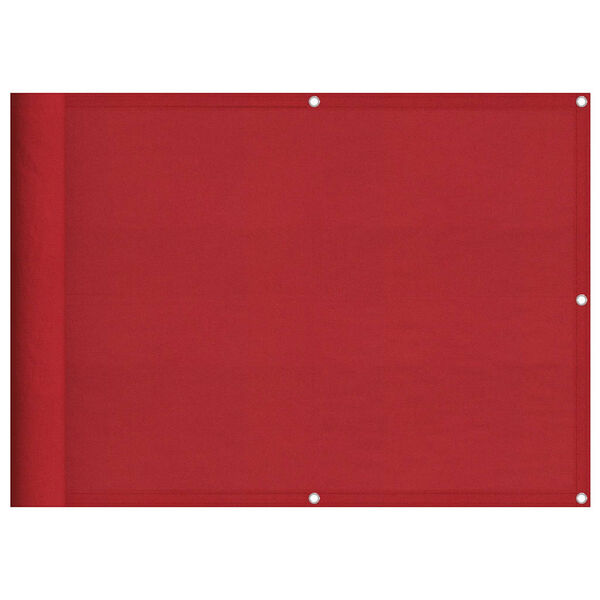 Biombo para balcón rojo 75×800 cm 100% poliéster Oxford Rojo 75 x 800 cm