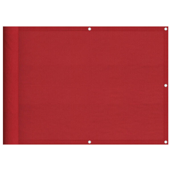 Biombo para balcón rojo 75 x 1000 cm 100 % poliéster Oxford Rojo 75 x 1000 cm