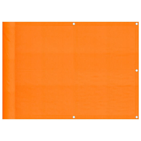 Biombo para balcón color naranja 75 x 1000 cm 100 % poliéster Oxford Naranja 75 x 1000 cm