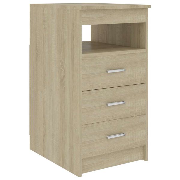 Cajonera de madera contrachapada color roble Sonoma 40x50x76 cm Roble Sonoma