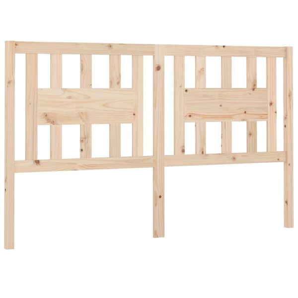 Cabecero madera maciza de pino 206x4x100 cm Natural 206 x 100 cm
