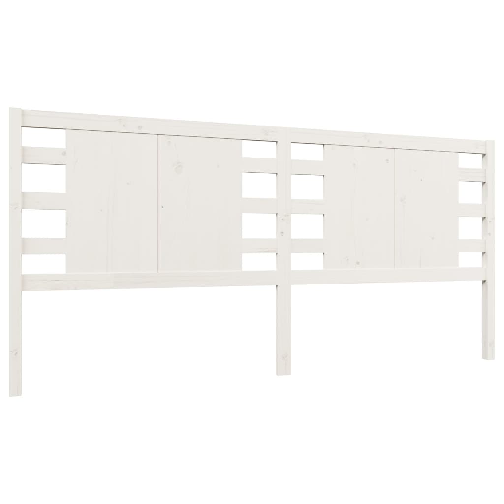 Cabecero madera maciza de pino blanco 126x4x100 cm 818761